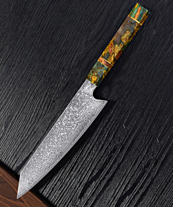 Mejor precio hecho a mano de acero de Damasco cuchillo de Chef japonés hoja afilada mango de madera Apto para lavavajillas cantidad a granel - Product Image 6