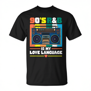 T-shirt vintage anni '90 con design a cassetta per amanti della musica R&B anni '70, '80, '90 - Abbigliamento promozionale - Product Image 2