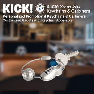 KICK! Portachiavi e Moschettoni Promozionali Personalizzati a Tema Calcio, Gadget Personalizzabili con Accessorio Portachiavi - Product Image 3