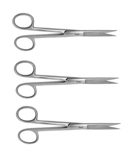 Tijeras Quirúrgicas Profesionales de 16.5cm para Suministros Hospitalarios, Hoja Recta de Corte Inverso, Acero Inoxidable, Herramienta de Grado Médico - Product Image 1