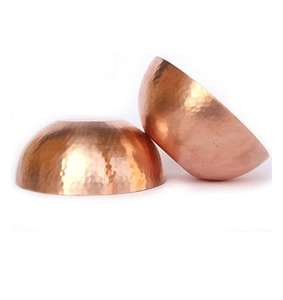 Tendance Forme Ronde Antique Ustensiles De Cuisine Bol De Service Alimentaire Qualité Supérieure Grand Bol À Dessert En Cuivre pour Salle À Manger Élégante - Product Image 1