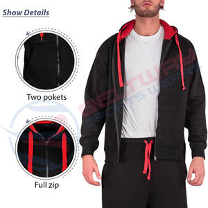 Trajes de chándal en blanco de etiqueta privada OEM, jersey con cremallera de 1/4 cuartos, conjunto de pantalones de chándal, trajes 2024, conjunto de chándales nuevos, Jogger - Product Image 4