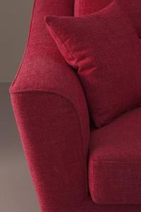 โซฟาผ้าสีแดงดีไซน์อิตาลีสมัยใหม่ ขาโลหะกันคราบ 3 ที่นั่ง - Product Image 3