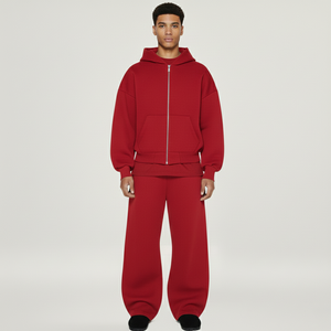 Conjunto Deportivo para Hombre, 450 GSM, Sudadera con Capucha y Pantalones de Chándal, 100% Algodón Felpa, Talla Grande, Fabricante - Product Image 2