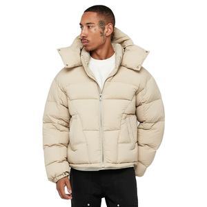 Veste polaire surdimensionnée à capuche de haute qualité personnalisable OEM Manteau d'hiver épais Coupe ample Streetwear Vestes gonflées pour fermeture éclair avant - Product Image 1