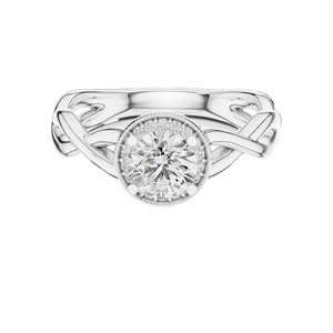 Bague de fiançailles pour femme avec halo de diamants de laboratoire ronds de 0,79 CT, VVS-VS EF CVD, or 18 carats, 14 carats, 10 carats et argent 925, rose - Product Image 3