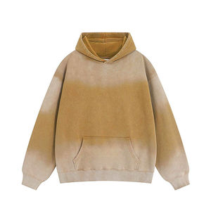 Sweat à capuche lavé à l'acide de haute qualité pour hommes et femmes Logo personnalisable sur vêtements d'hiver à motif solide en mélange de coton 100% - Product Image 1