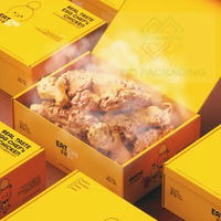Emballage de nourriture chaude rapide personnalisé boîte chien de maïs frites crêpe poulet frit pizza nouilles boîte de boulangerie à emporter emballage alimentaire
