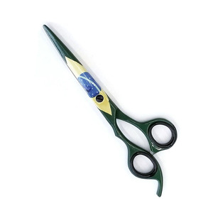 Tijeras de corte de pelo con borde de maquinilla de afeitar para peluquero, tijeras de peluquería con estilo de 6,5 "con reposapiés fijo - Product Image 1