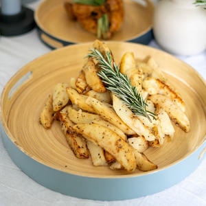 Aperitivos y mordiscos de bambú hilado biodegradable, bandeja para servir frutas secas, vajilla para servir, bandeja de mesa de centro de lujo - Product Image 2