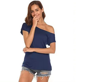 Camiseta transpirable con hombros descubiertos y tirantes delgados de nuevo diseño de alta calidad para niñas y mujeres - Product Image 6