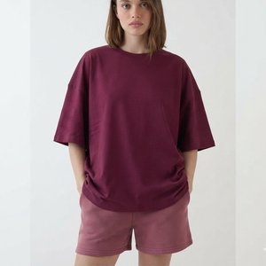 Camisetas Extra Grandes para Mujer con Logotipo Personalizado, Transpirables, Deportivas, Holgadas, para Entrenamiento, Gimnasio, Deportes, con Hombros Caídos - Product Image 1