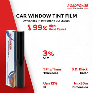 Film pour fenêtres PET de haute qualité Roadpower, série SPT, 1M*30M, noir super foncé, transparence, protection de la vie privée, protection UV améliorée - Product Image 5