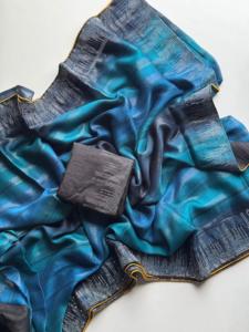 Indian Boutique Rich Look Diseñador de moda La mayoría de las exportaciones Exclusivo Fancy Georgette Saree Étnico Nupcial Fiesta Desgaste Mujeres Niñas Desgaste - Product Image 3