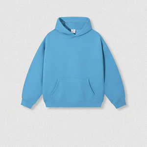 <b>Men's</b> Winter Hoodie 100% Cotton Fleece Heavyweight <b>Pullover</b> Sweatshirt Solid Pattern Loose Fit Customized ODM OEM High Quality - Product Image 3