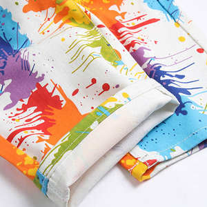 Summer New Men's Fashion Stretch Causal Short Rainbow Color Short Denim Swear Short pour homme Multi Color Sublimation - Product Image 5