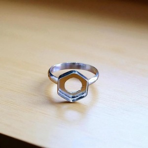 แหวนฝาหกเหลี่ยมเงินสเตอร์ลิง925แบบ DIY เปล่าอุปกรณ์ทำเครื่องประดับเงิน925การตั้งค่าว่างสำหรับนักออกแบบเครื่องประดับหัตถกรรม - Product Image 1