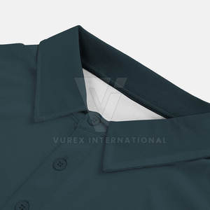 Camiseta de Manga Larga para Hombre, Cómoda y Transpirable, 100% Algodón, Cuello Camisero, Diseño Sólido, Personalizable, Servicio OEM - Product Image 3