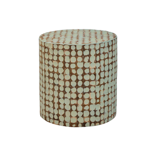 Mesa de tambor con incrustaciones de cáscara de coco Natural de alta calidad, mesa de acento de estilo bohemio, muebles de sala de estar, venta al por mayor de Vietnam - Product Image 4