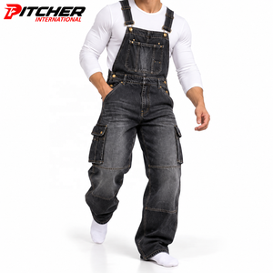 Salopettes de travail en jean bleu avec passant pour marteau, vente en gros pour détaillants de vêtements pour hommes, directement de l'usine - Product Image 4