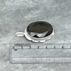 Pendentif en topaze fumée, argent sterling 925, bijoux en pierres précieuses faits à la main, collier, cadeau élégant pour femmes - Product Image 6