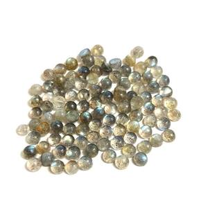 Piedras Preciosas Sueltas de Labradorita Natural, Cabujón Liso de 3mm, Certificadas por IGI, Grado AAA, Fuego Azul, Calibradas, para Joyería - Product Image 2