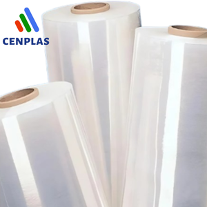 Film étirable transparent en PE pour palettes, prix d'usine, film étirable pour utilisation manuelle et mécanique, film rétractable - Product Image 2