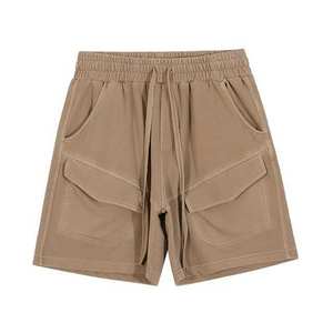Prix de gros short 100% coton lavé à l'acide vintage hommes sport avec poche cordon vêtements d'été gym toutes tailles shorts - Product Image 1