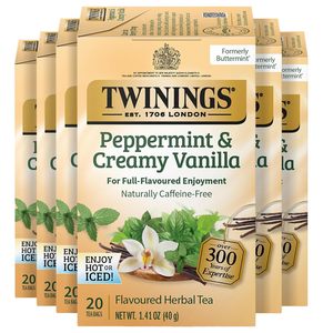 Té de Hierbas Twinings de Menta y Vainilla Cremosa, Bolsitas Individuales, 20 Unidades (Paquete de 6), 120 Bolsitas de Té - Product Image 5