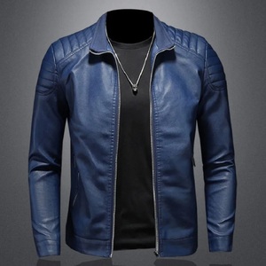 Chaqueta de moto de tendencia primavera chaqueta de cuero de moda para hombre Slim Fit Anti-viento chaquetas de moto hombres abrigo de motorista - Product Image 1