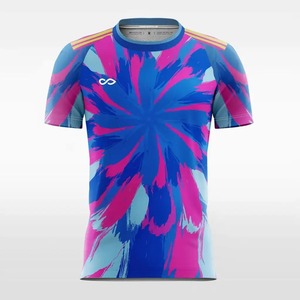 Camiseta de fútbol transpirable con estampado 3D de colores contrastantes de secado rápido para hombre, camiseta de Bádminton de secado rápido, camiseta para correr, uniforme de equipo - Product Image 5