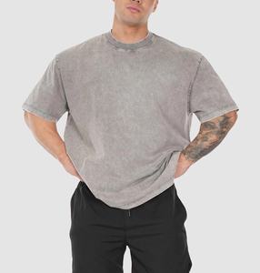 เสื้อยืดผู้ชายวินเทจ250Gsm ซักแบบเปิดไหล่ได้ปรับแต่งได้เสื้อยืดทรงโอเวอร์ไซส์ผ้าคอตตอน100% - Product Image 1