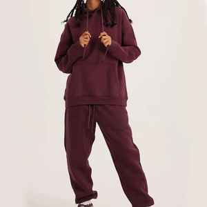 Chándal de felpa francesa para hombre, conjunto de sudaderas y pantalones de chándal de gran tamaño de algodón 100% Unisex, chándales en blanco personalizados para mí - Product Image 6