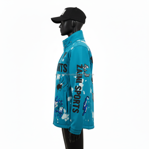 Chaqueta Softshell para Mujer, Tejido de Alta Calidad, Diseño Teñido Verde Azulado, Logotipo Personalizado Bordado, Ropa de Moda para Exteriores - Product Image 3