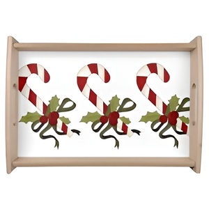 Bandeja DE SERVICIO DE Metal de madera de alta calidad para fiesta de Navidad, decoración navideña ecológica, novedad de 2025 - Product Image 4