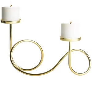 Artistic Metal <b>Candle</b> Stand Stylish Sculpture Accent for Modern Room Decor and Celebration Lighting - Product Image 4