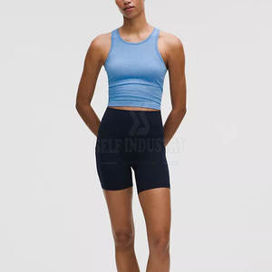 Best Selling Women's Yoga <b>Crop</b> <b>Top</b> Unique Style Comfortable Lightweight Seamless Design with Front Logo Breathable Feature - Product Image 2