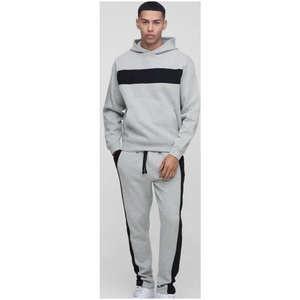 Survêtement pour homme Sweat-shirt imprimé bouffant Sweat à capuche évasé et ensembles de pantalons Pantalon de survêtement empilé - Product Image 1