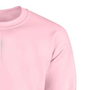 Sudadera Unisex de Dos Tonos Rosa, Estilo Universitario, Corte Holgado, Alta Calidad, Manga Larga, 100% Algodón, Invierno, Bordada con Cuentas - Product Image 3