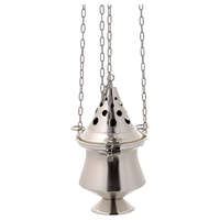 Thurible et bateau en nickel plaqué avec chaîne, Thurible suspendu pour artisanat religieux, fournitures d'église