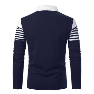 Polos de diseño de gran venta, camisetas de poliéster de Color sólido con logotipo personalizado, uniformes de Polo de Golf, polos bordados para hombre - Product Image 3