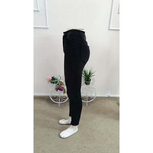 Jean skinny déchiré à taille haute pour femme, 35673 - Noir - Product Image 6