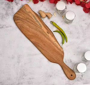 Planche à découper élégante en bois Outil utile pour hôtel de cuisine pour hacher les fruits et légumes. 2025 fonctionne comme une planche à fromage en résine - Product Image 5