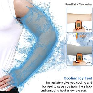 Manchons de bras rafraîchissants unisexes personnalisés, absorbant la transpiration et offrant une protection solaire pour la course à pied - Product Image 5
