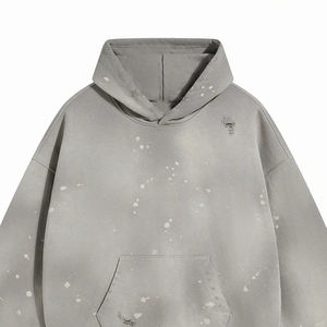 Sudadera con capucha Blank Stone Wash Sudadera vintage lavada con ácido personalizada Básicos lavados, sudaderas con capucha mezcladas de algodón - Product Image 6