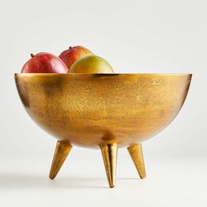 Coupe à fruits en aluminium plaqué or à surface brute Premium Modern Luxury High Quality Fancy Fruit Bowl Serving Nordic Style Fruit Bowl - Product Image 5