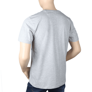 Camiseta de manga corta con cuello redondo y estampado para hombre - Gris - Product Image 3