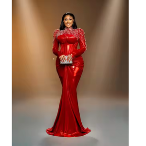 Vestido Tradicional Africano de Lujo con Bordado de Patrones, Ajuste Delgado, Poliéster, Algodón, Seda, Baati GEORGE WRAPPERS, Transpirable y Ecológico - Product Image 4