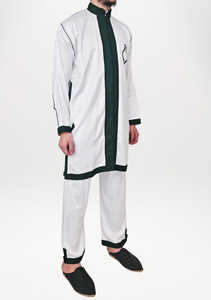 Thobe marocain fait main brodé Djellaba Jubbah Kandora Kaftan de qualité supérieure Vêtement islamique traditionnel pour hommes - Product Image 2