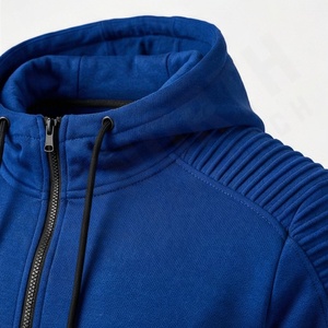 Ensemble de survêtement d'hiver pour homme, coupe classique, coton, jogging, extérieur, à capuche, couleur unie, imprimé personnalisé, streetwear, tenue en gros - Product Image 5